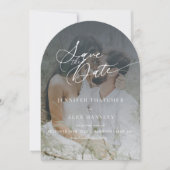 Elegant Chic Wedding sparen de Datum Kaart (Voorkant)