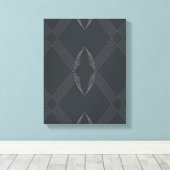 Elegant, chic, weelderig, single line pattern canvas afdruk (Insitu (Houten vloer))