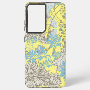 Elegant Chic Wildflower Geel Samsung Galaxy Hoesje