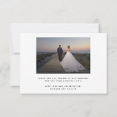 Élégant Chic WinterGreen Merci or Carte photo (Dos)