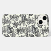Elegant  Chic Zwart Wit Paard Toile Case-Mate iPhone Case (Achterkant (horizontaal))