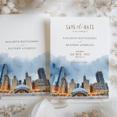Elégant Chicago, Illinois Invitation de sauvegarde