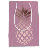 elegant chick clear roos Gold tropische anananas Medium Cadeauzakje (Voorkant)