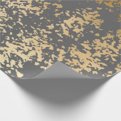 elegant chick faux goud en grijze penseelstreken cadeaupapier (Hoek)