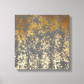 elegant chick faux goud en grijze penseelstreken canvas afdruk (Voorkant)