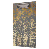 elegant chick faux goud en grijze penseelstreken klembord (Links)