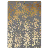 elegant chick faux goud en grijze penseelstreken klembord (Achterkant)