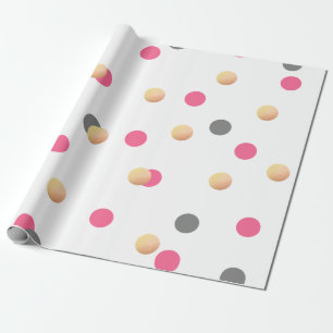 elegant chick faux gouden grijze roze confetti sti cadeaupapier