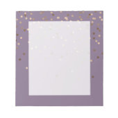 elegant chick glam roos gold confetti stippen viol notitieblok (Voorkant)