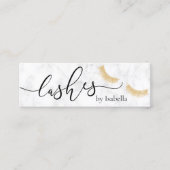 Elegant chick goudglitter marmer mini visitekaartje (Voorkant)