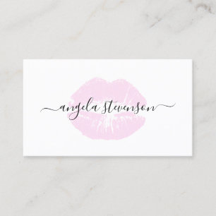 Elegant chick lila paarse lippen logo artiest visitekaartje