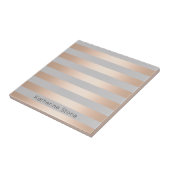 Elegant Chick Roos Gold & Grey Stripe Tegeltje (Zijkant)