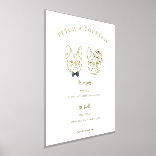 Élégant chien | Poster de boisson Signature de mar (Poser)