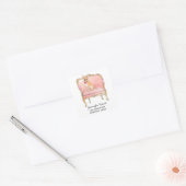 Elegant Chihuahua hondenadres Vierkante Sticker (Envelop)