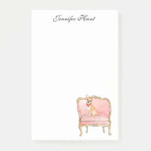 Elegant chihuahua waterverf Blocnote Post-it® Notes
