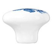 Elegant China Blue Rozen Keramische Knop (Zijkant)