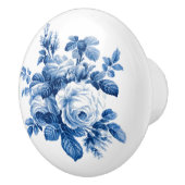 Elegant China Blue Rozen Keramische Knop (Rechts)