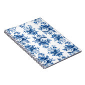 Elegant  China Blue Rozen Notitieboek (Rechterzijde)