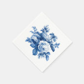 Elegant  China Blue Rozen Servet (Hoek)