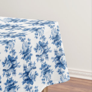 Elegant China Blue Rozen Tafelkleed