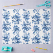 Elegant  China Blue Rozen Tissuepapier (Craft)