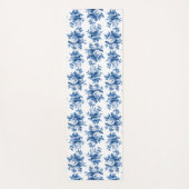 Elegant  China Blue Rozen Yogamat (Voorkant)