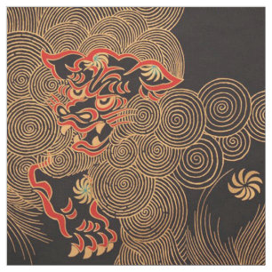 Elegant Chinese dragon Print Fabric Stof