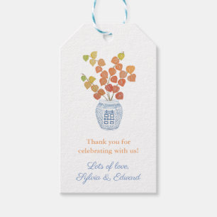Elegant Chinese lantern Ginger Jar Wedding Shower Cadeaulabel