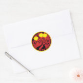 Elegant Chinese New Year OX Gold Lantaarns Ronde Sticker (Envelop)