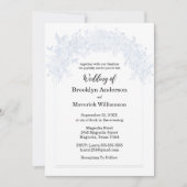 Elegant Chinoiserie Blue Floral Wedding Invitation (Devant)