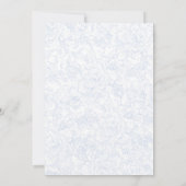 Elegant Chinoiserie Blue Floral Wedding Invitation (Dos)