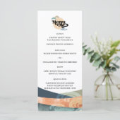 Elegant Chinoiseries Asian Wedding Menu (Staand voorkant)