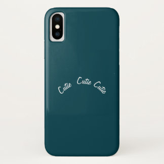 Elegant chique blauw Blauwgroen iPhone X Hoesje
