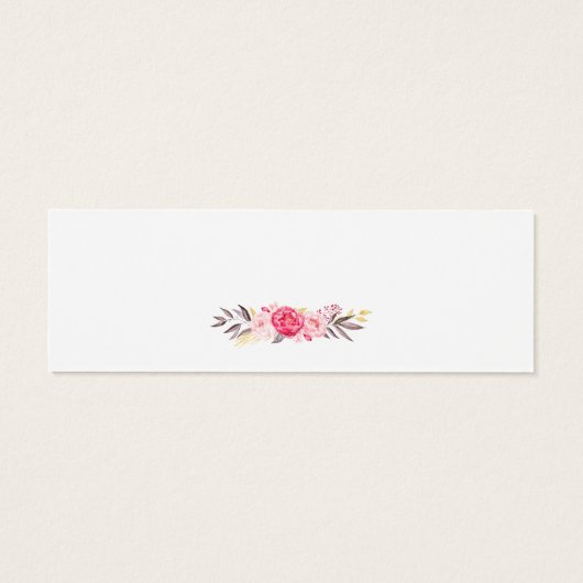 Elegant chique bloemengoud Lijst | Registerbijlage Mini Visitekaartjes (Achterkant)