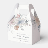 Elegant chique blush Waterverf bloemenbruiloft Bedankdoosjes (Achterkant)