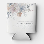 Elegant chique blush Waterverf bloemenbruiloft Blikjeskoeler (Voorkant)