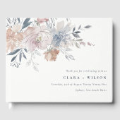Elegant chique blush Waterverf bloemenbruiloft Gastenboek (Voorkant)