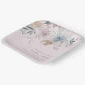 Elegant chique blush Waterverf bloemenbruiloft Papieren Bordje (Gebogen)