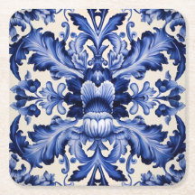 Elegant chique Delfts Blauw Bloem