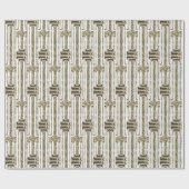 Elegant chique faux gouden folie wit patroon cadeaupapier (Vlak)