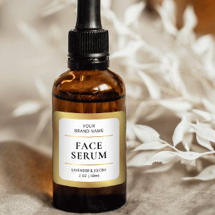 Elegant Chique Gold Face Olie Product Verpakking L Vierkante Sticker