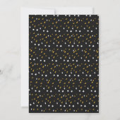 Elegant chique golden & zwart afstuderen kaart (Achterkant)