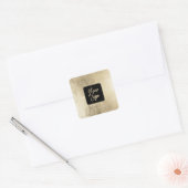 Elegant chique gouden folie modern vierkant voeg u vierkante sticker (Envelop)