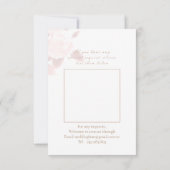 Elegant chique Roos bruiloft Diner Optie RSVP Kaartje (Achterkant)