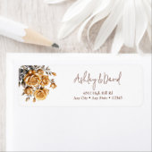 Elegant chique Roos | Romantisch retouradres Etiket (Insitu)