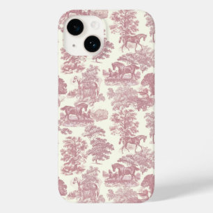 Elegant chique roze paardentoilet Case-Mate iPhone 14 hoesje