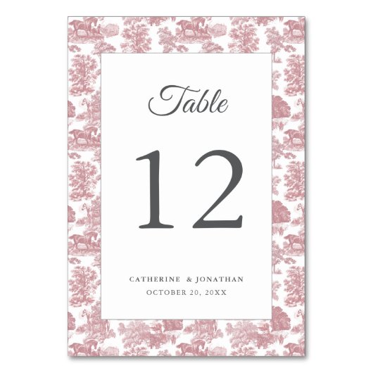 Elegant  chique roze paardentoilet kaart (Voorkant)