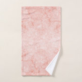 Elegant chique roze rosé kwarts glitter marmer bad handdoek (Handdoek)