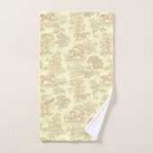 Elegant chique rustiek paard beige crème toilet bad handdoek (Handdoek)