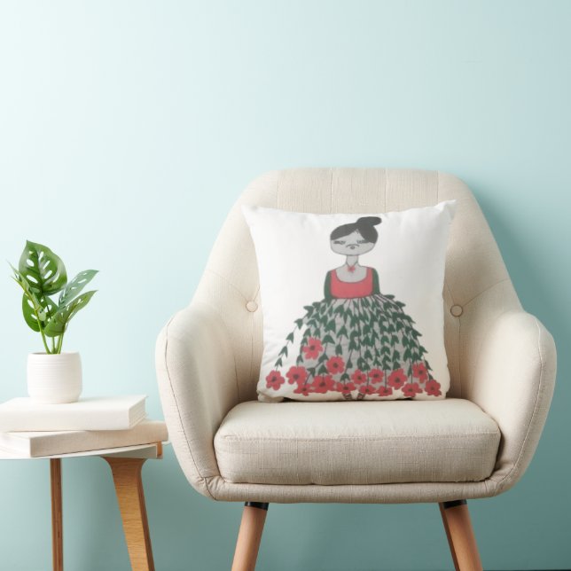 Elegant Chitrali borduurkussen Kussen (Stoel)